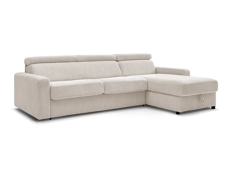 Ecksofa BOBOCHIC MONACO Cord-Stoff beige