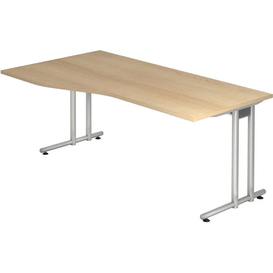 Schreibtisch Office eiche Holzwerkstoff B 180 T 100 cm