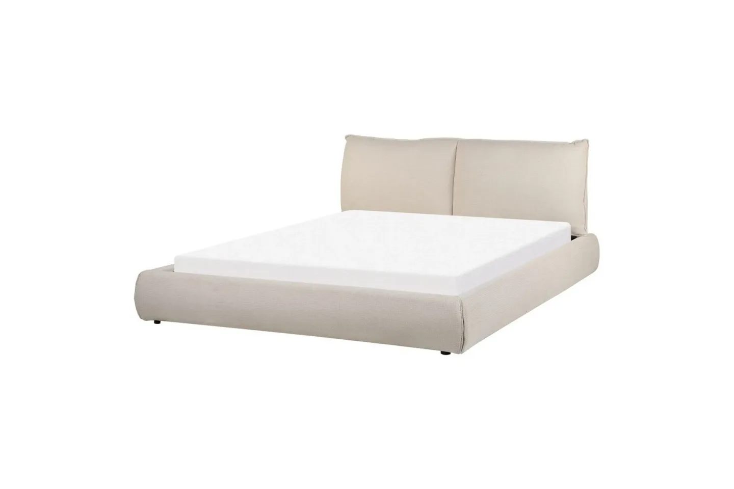 Dubbelsäng Vinay med lamellram Beige, 160x200 cm - Beige, 160x200 cm