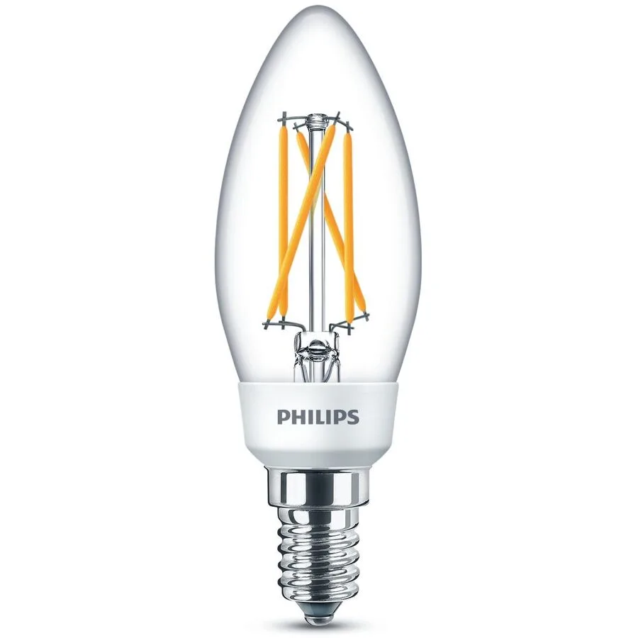 Leuchtmittel Philips Glas E14 5 W - Farbe: Transparent - LED - Lichtfarbe: Extra warmweiss - LED Leuchtmittel