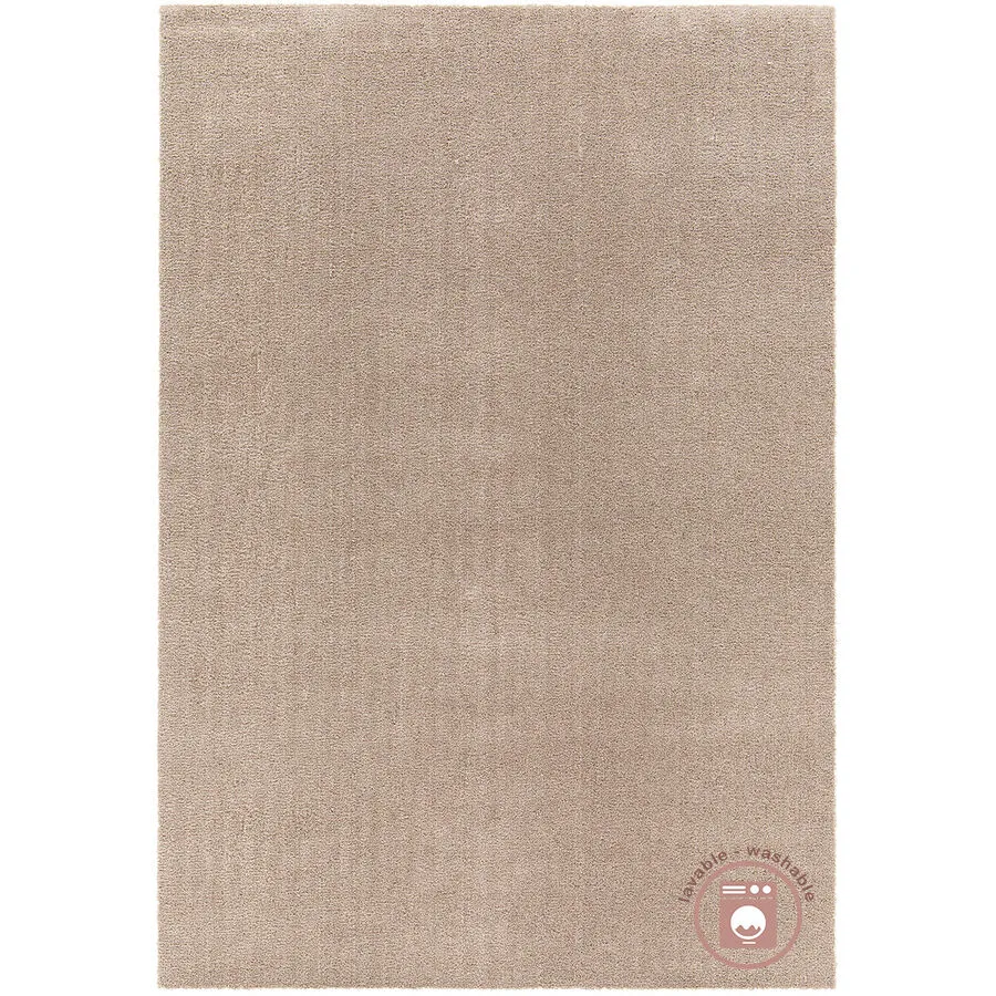 Teppich Etienne sand Einfarbig Polyester 230 x 160 cm