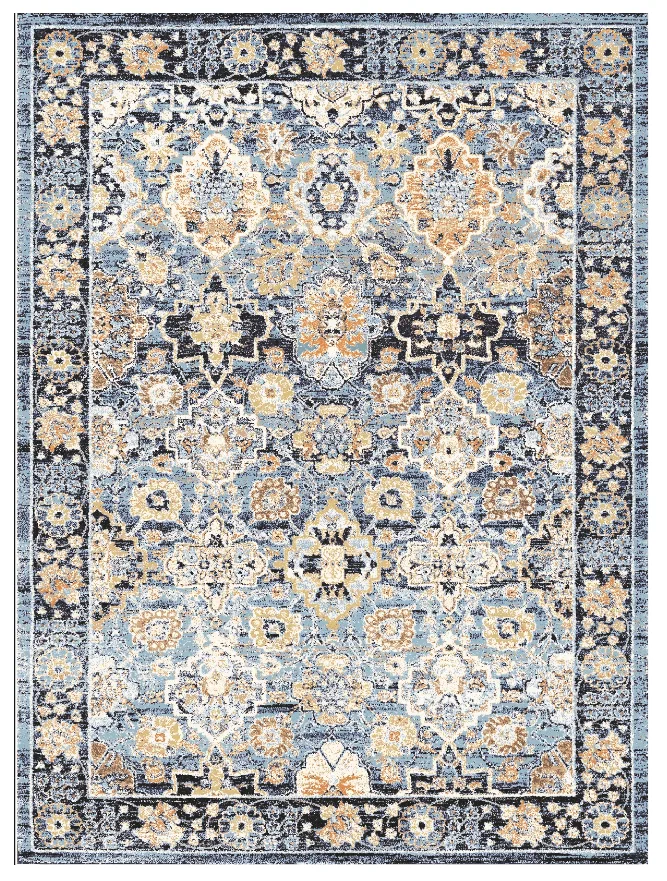 Wilton-teppe - Fernana (blå/multi) (Størrelse: 160 x 230 cm)