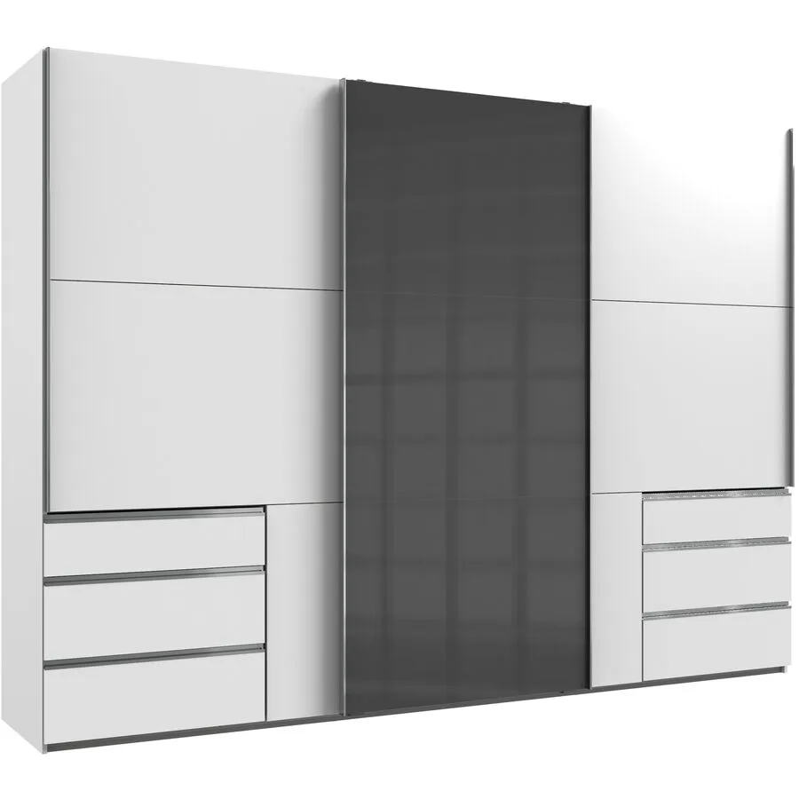 Kleiderschrank Sanko grau Holzwerkstoff B 300 cm
