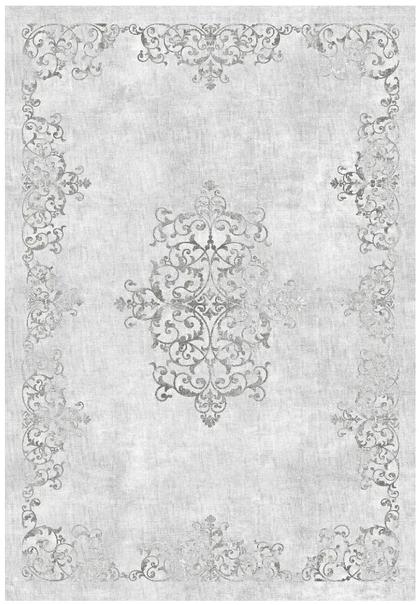 Wilton-teppe - Santi (lysegrå) (Størrelse: 80 x 250 cm)