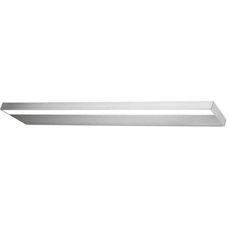 Wandlampe Amos Grau Metall 60 cm 2.5 cm - Farbe: Nickel matt - LED - LED Energiesparlampen