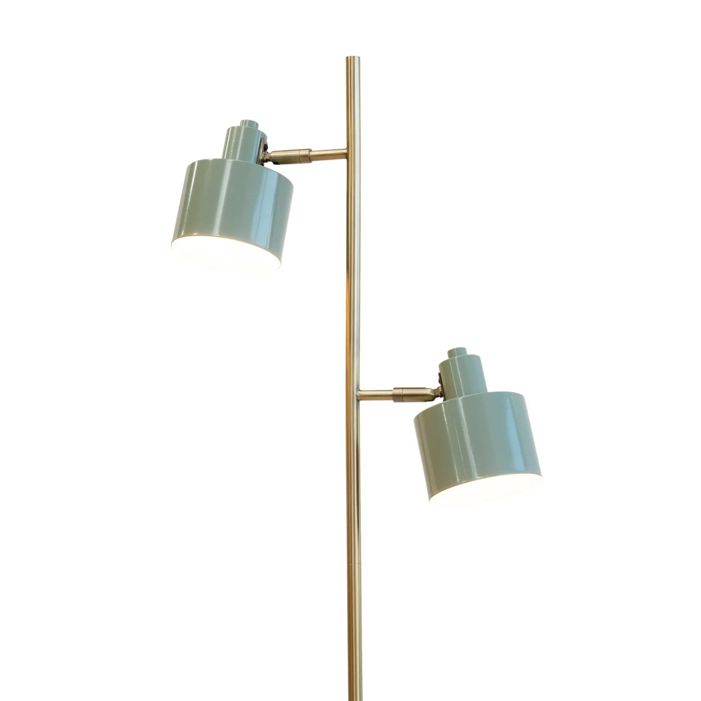Ocean Stehlampe, oliv, Höhe 160 cm, 2-flg. - Dyberg Larsen - Wohnzimmer - Skandinavisch - Metall - Mit Schirm