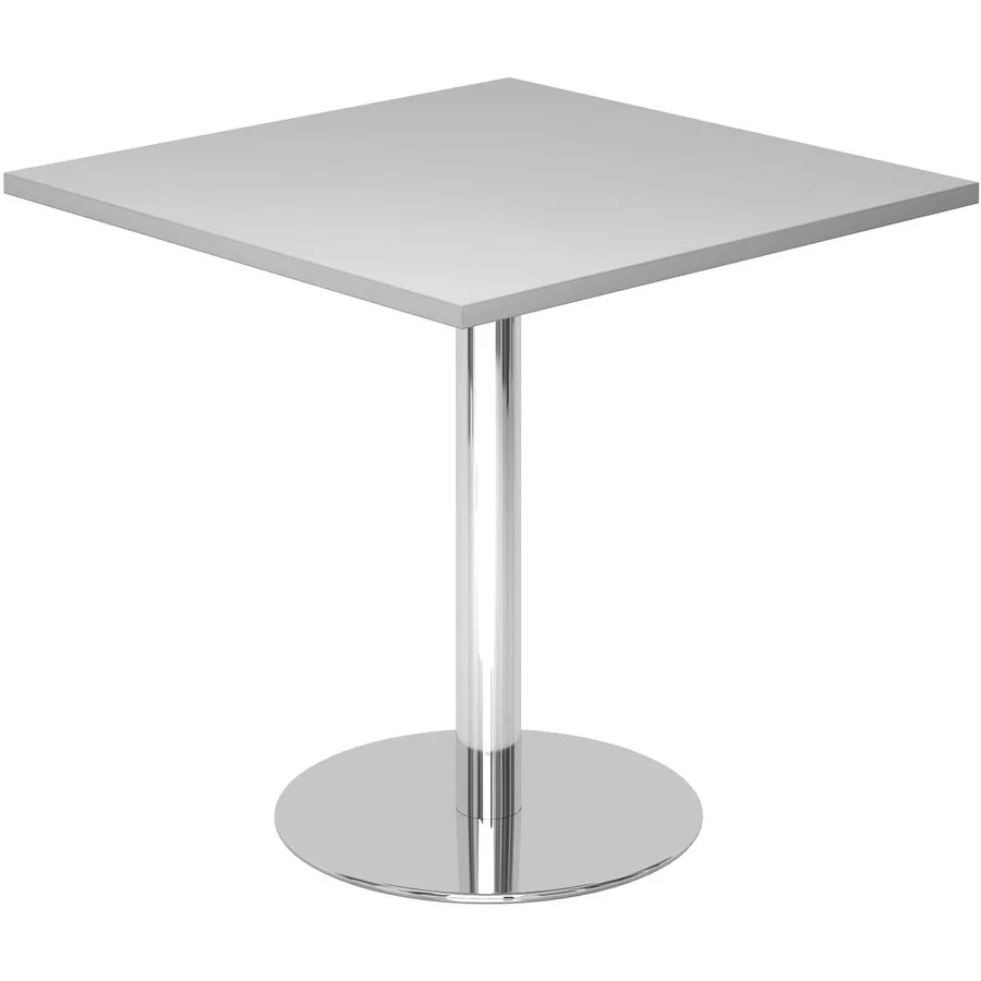 Besprechungstisch Office Chrom/grau Holzwerkstoff B 80 T 80 cm