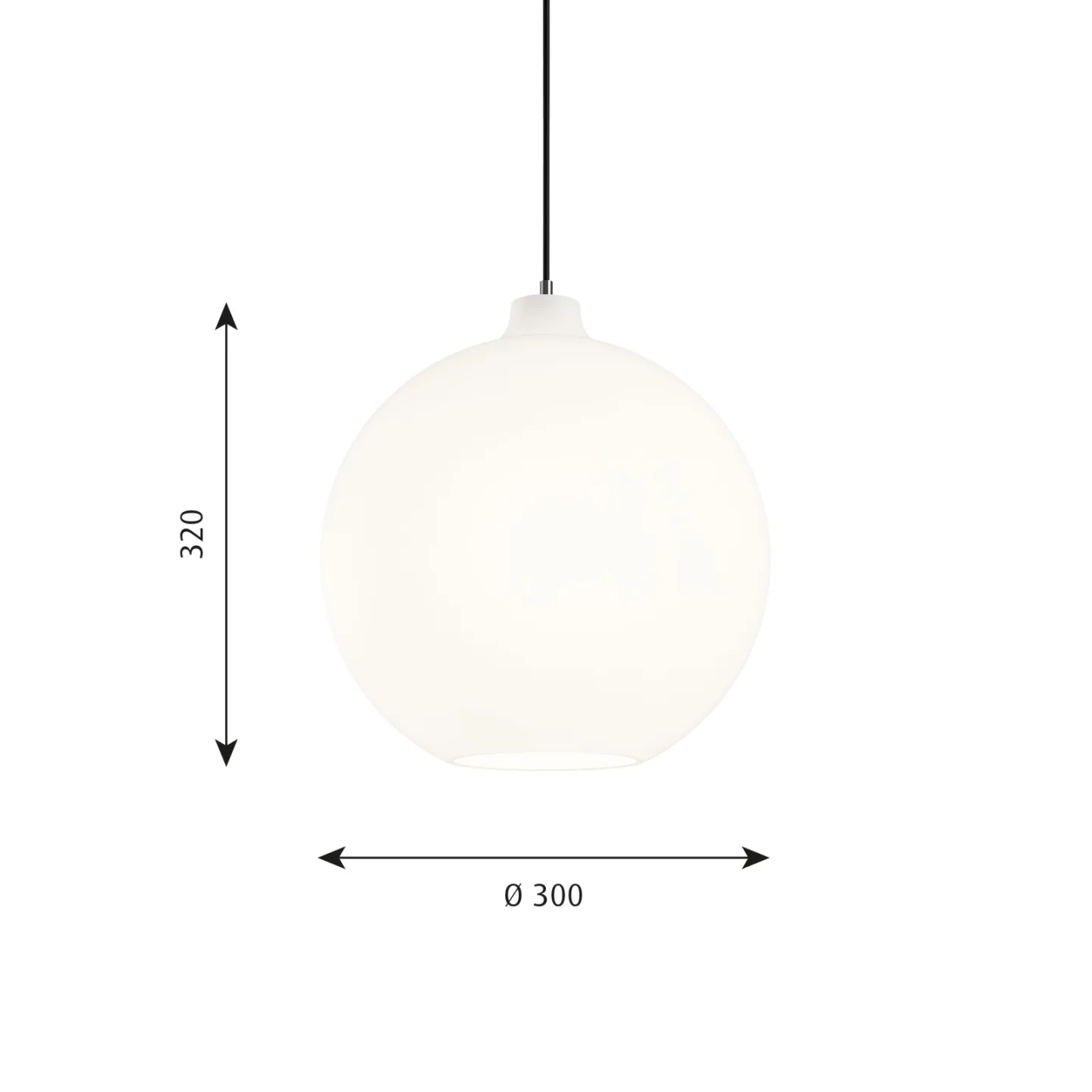 Louis Poulsen Wohlert pendel Ø30 cm Vitt opalglas