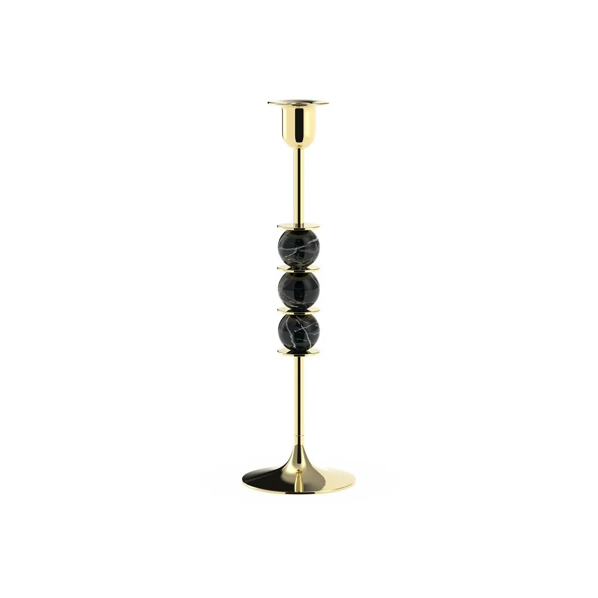 Palette Tindra Triad Ljusstake Polerad Mässing 30 cm