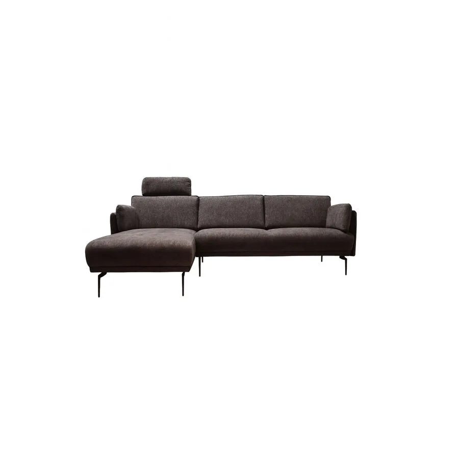 Ecksofa Aurea Braun Stoff 252 cm 156 cm