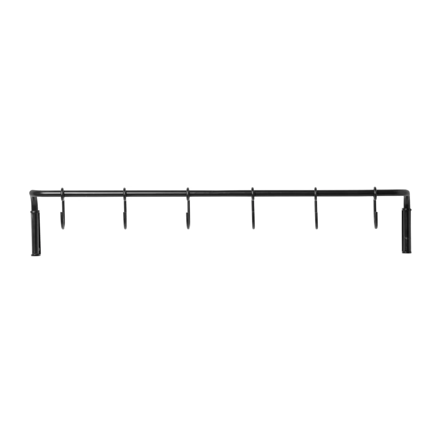 Ferm Living Kitchen Küchenstange mit 6 st Haken Schwarz Messing