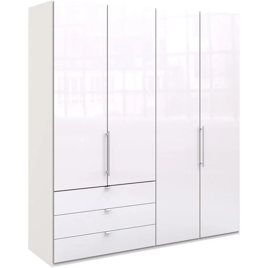 Kleiderschrank Folt weiss Holzwerkstoff B 200 cm