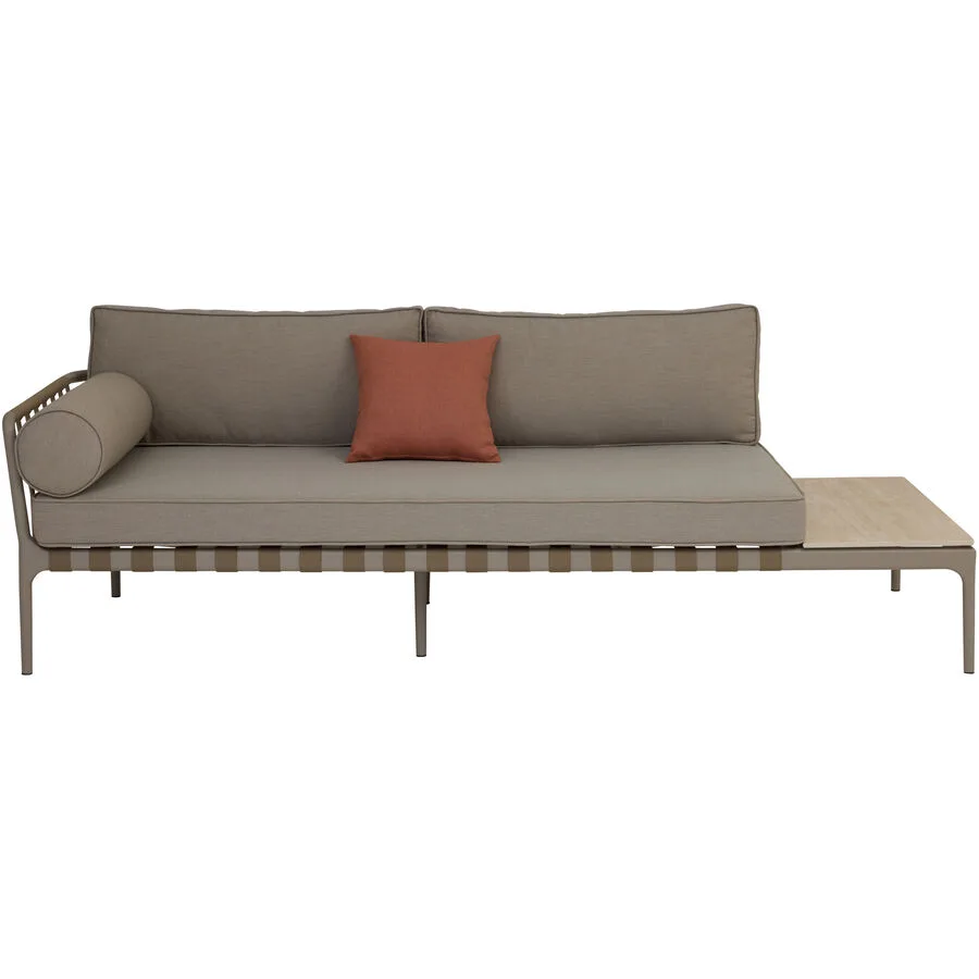 Gartenlounge Sentino Beige Aluminium B 226 cm Stapelbar