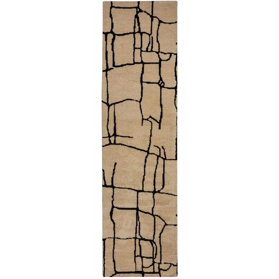 Teppich Gruki Beige Polyester 80 cm 300 cm - Farbe: natur