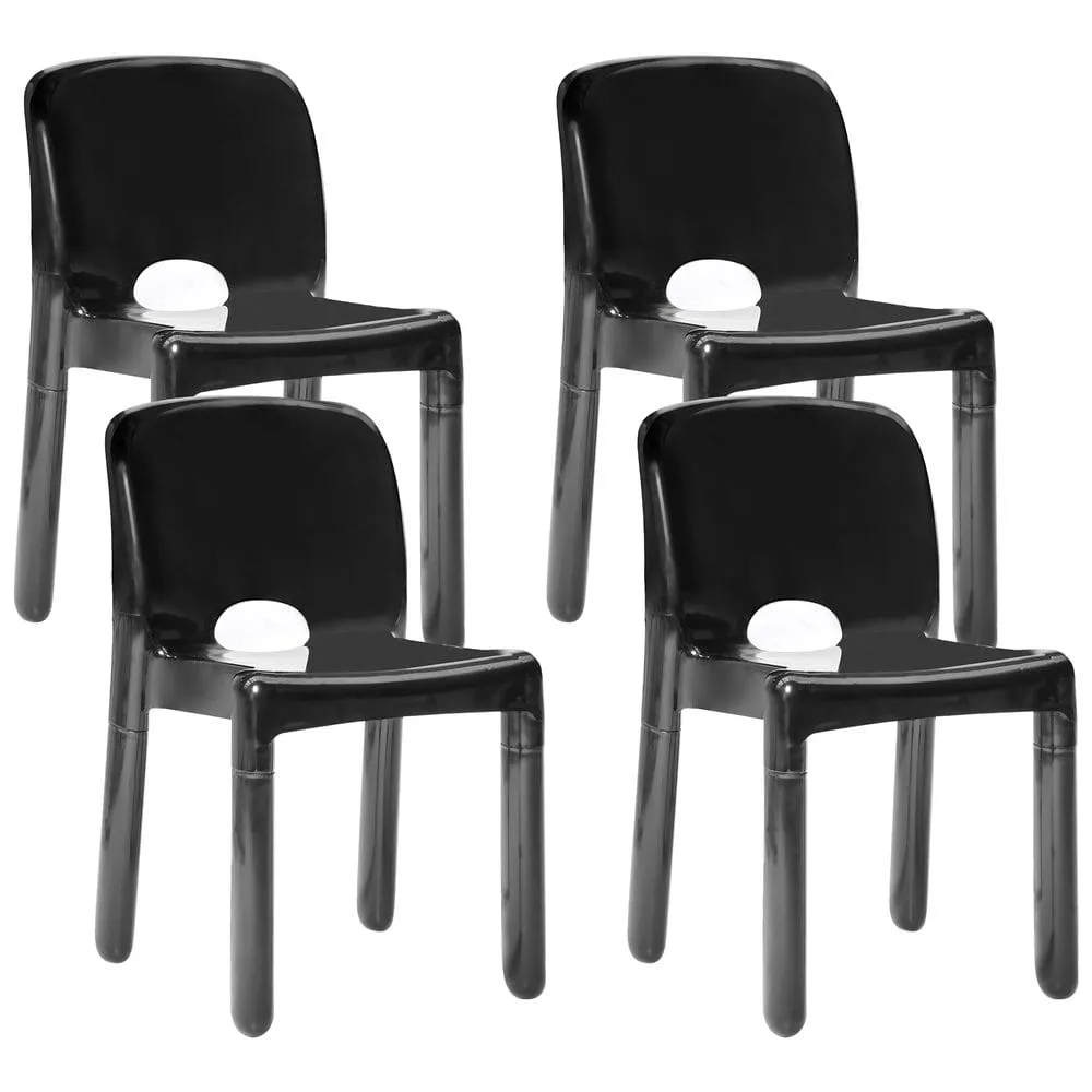 Trädgårdsstol Betim 4-pack - Svart