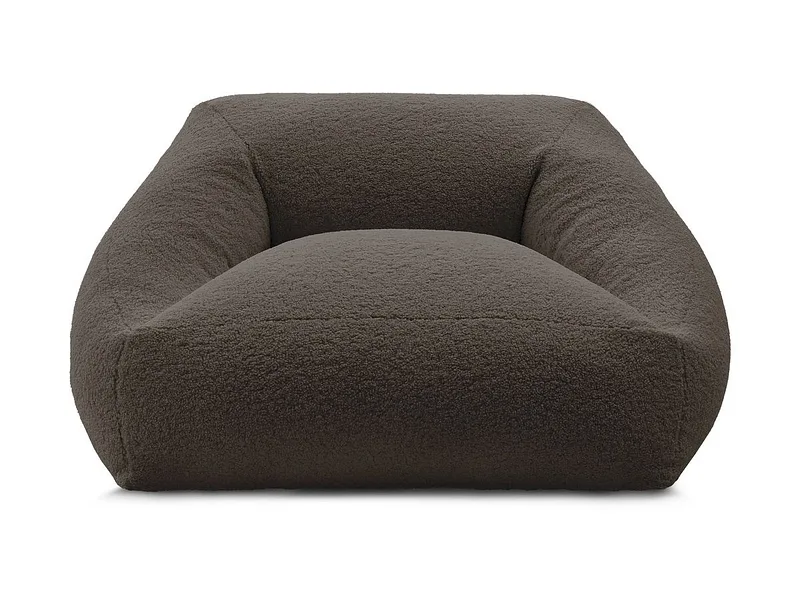 Hocker BOBOCHIC LILIBET 125x125x77cm boucle-stoff rotbraun