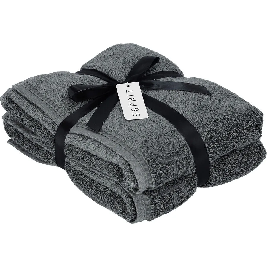 Esprit Duschtuch Daily Solid anthrazit Baumwolle