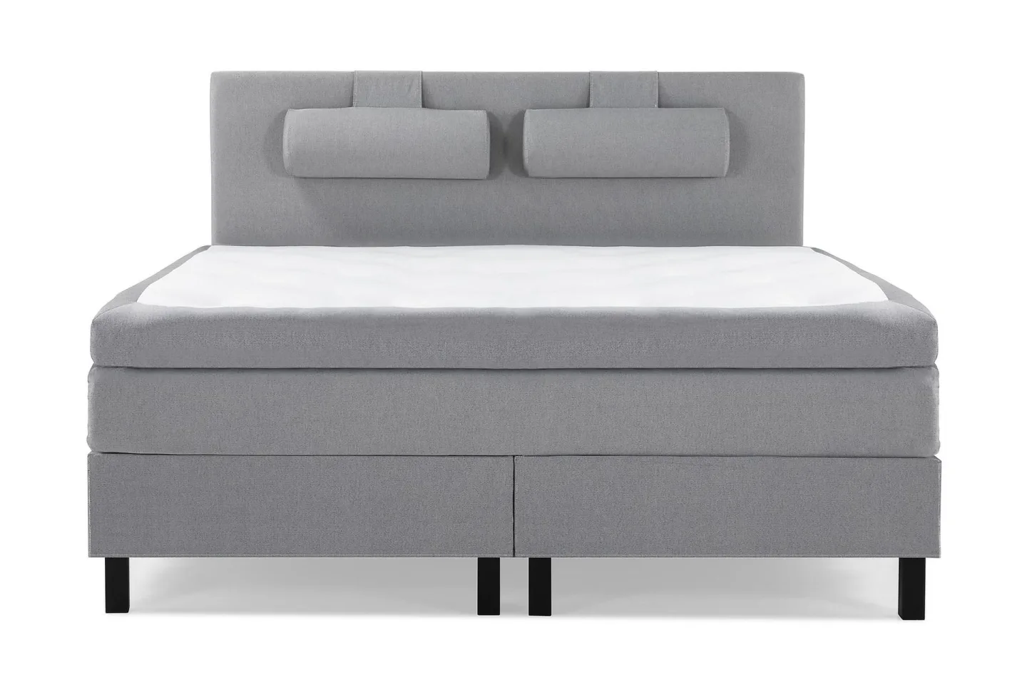 Lucky Komplett Sängpaket 180x200 Polyeter Slät Sänggavel - Nackkudde Stor Mellangrå