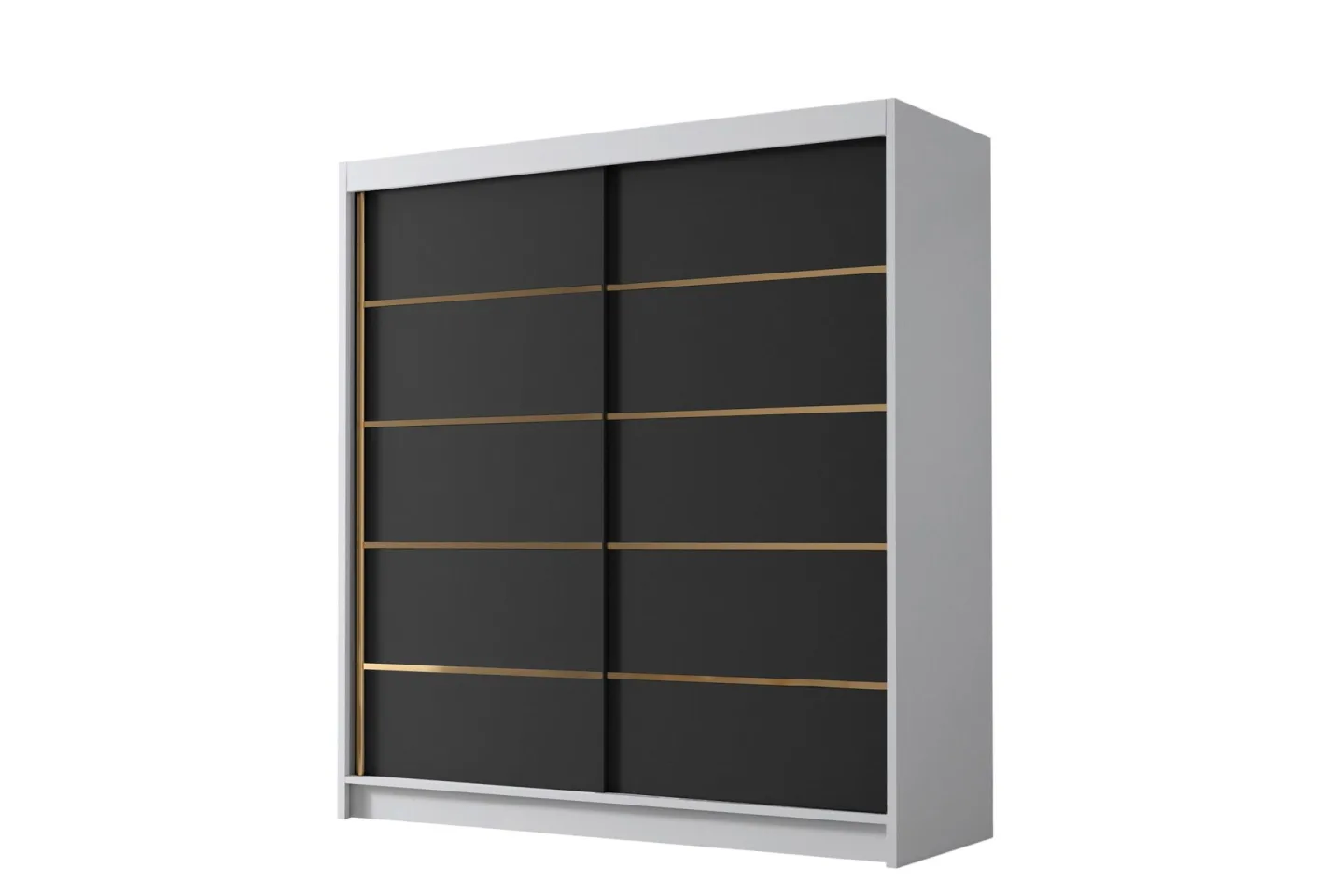 Chavez Garderob 180x215 cm - Svart/Vit