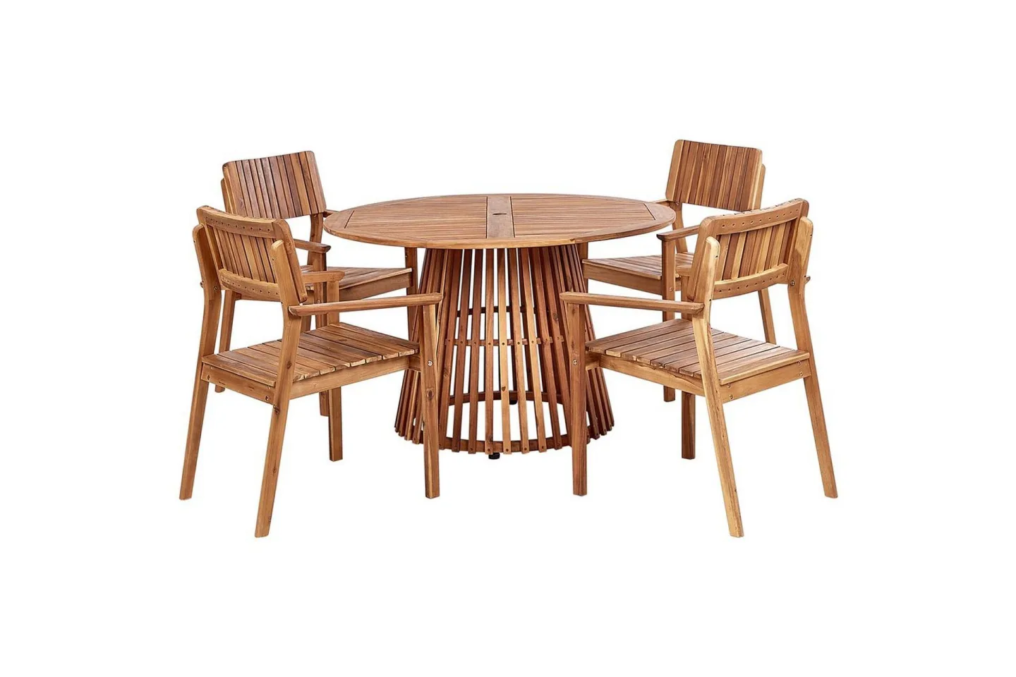 Matsalsset Agello Ljus trä, 4-Sits, Nej - Ljus trä, 4-Sits, Nej