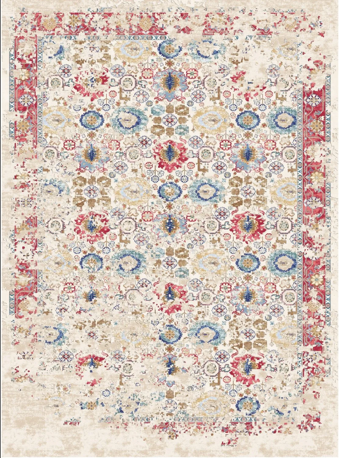 Wilton-teppe - Toujane (multi) (Størrelse: 200 x 280 cm)