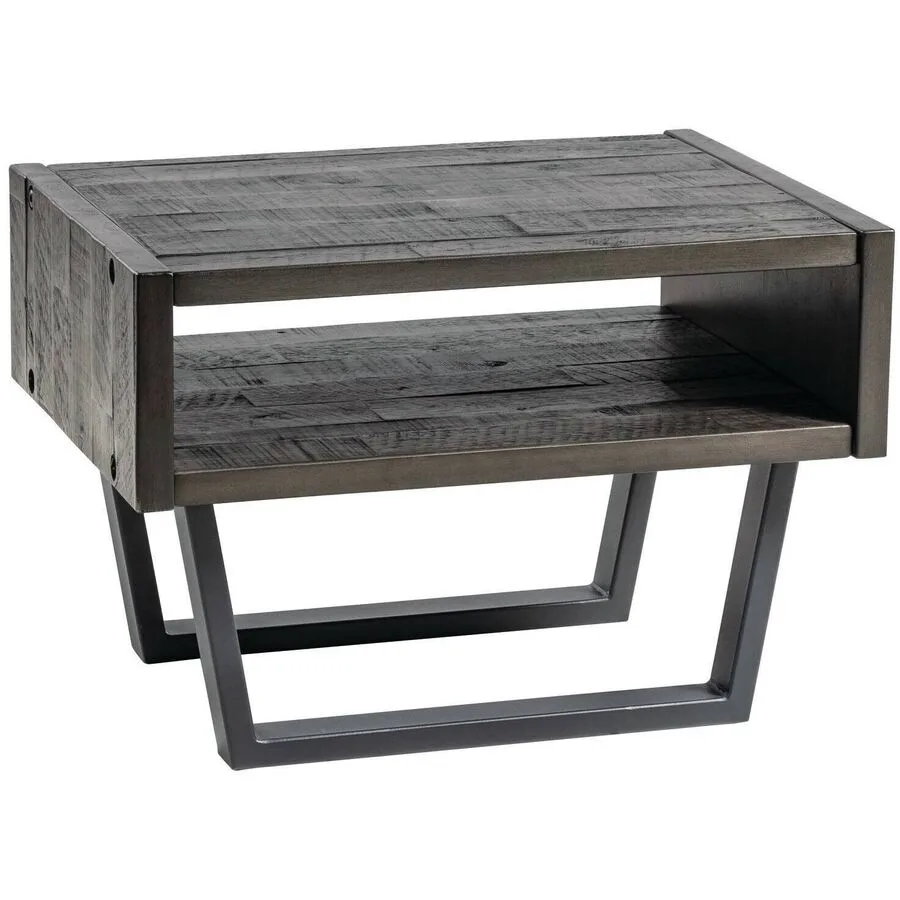 Hasena Nachttisch Alleandro Grau Holz 50 cm - Farbe: akazie