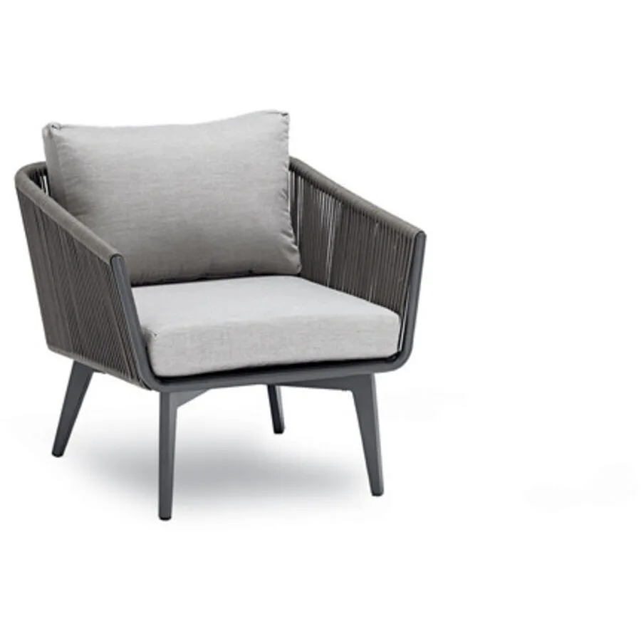 Loungesessel Rioy anthrazit Aluminium/Textilien T 80 cm