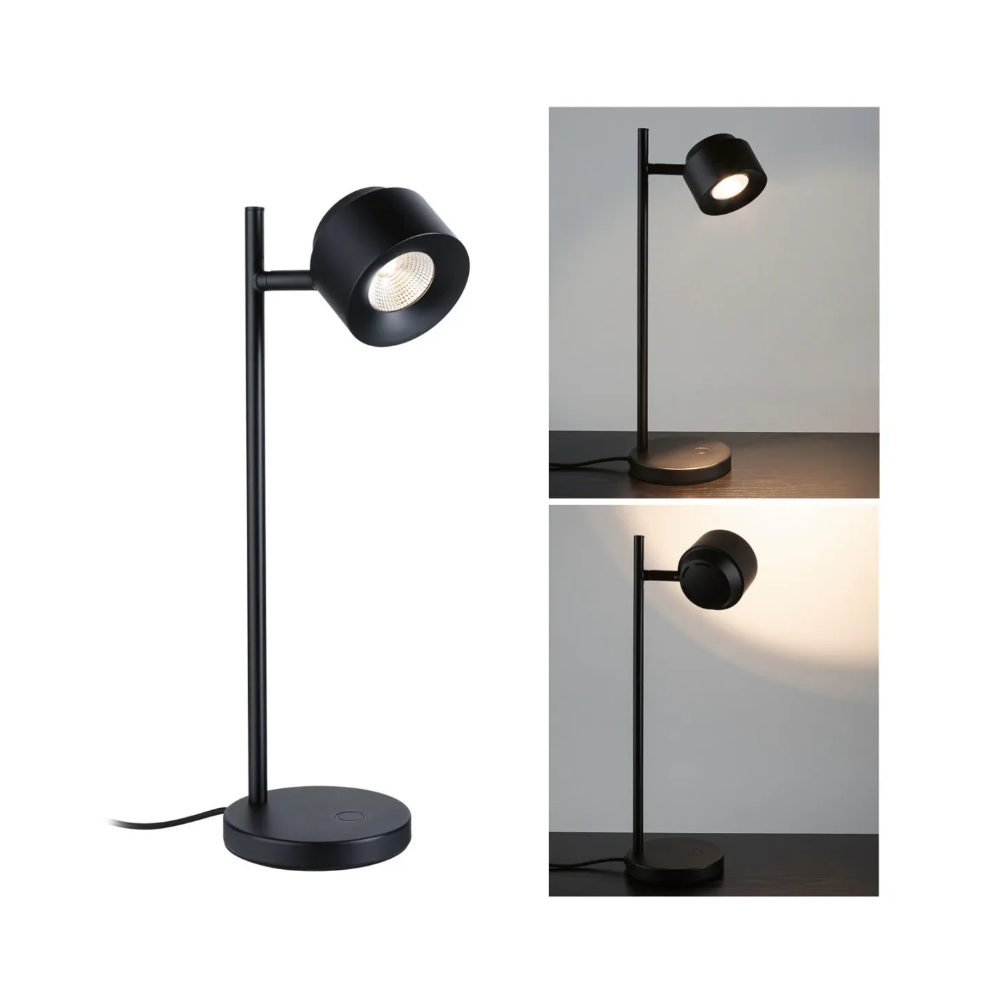Puric Pane Tischleuchte L 3-step Schwarz - Paulmann Puric Pane I - Wohnzimmer - Modern - Metall - Einflammig