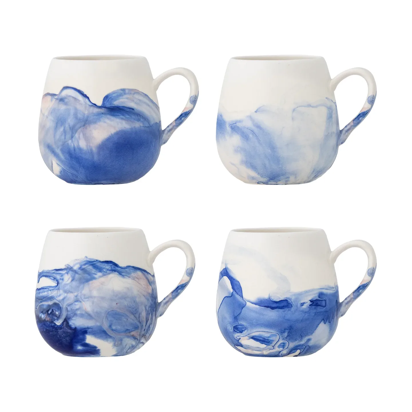 Bloomingville Lyre Tasse 4‑teilig Blau