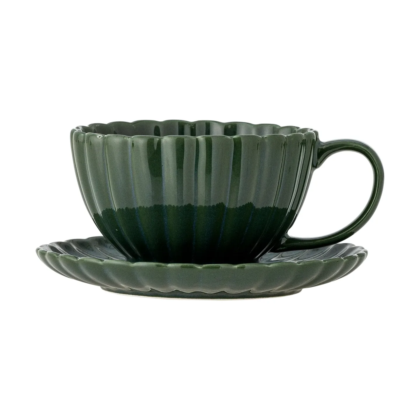 Bloomingville Latina Tasse 22 cl mit Untertasse Grün
