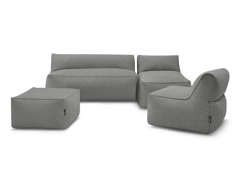 Gartensofa BOBOCHIC RIVIERA Stoff dunkelgrau