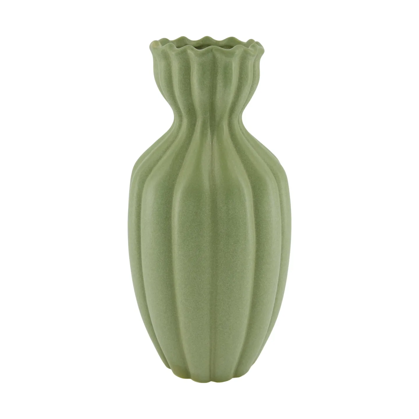 Decofinder Vase Keramik, Grün | Schubiger Möbel