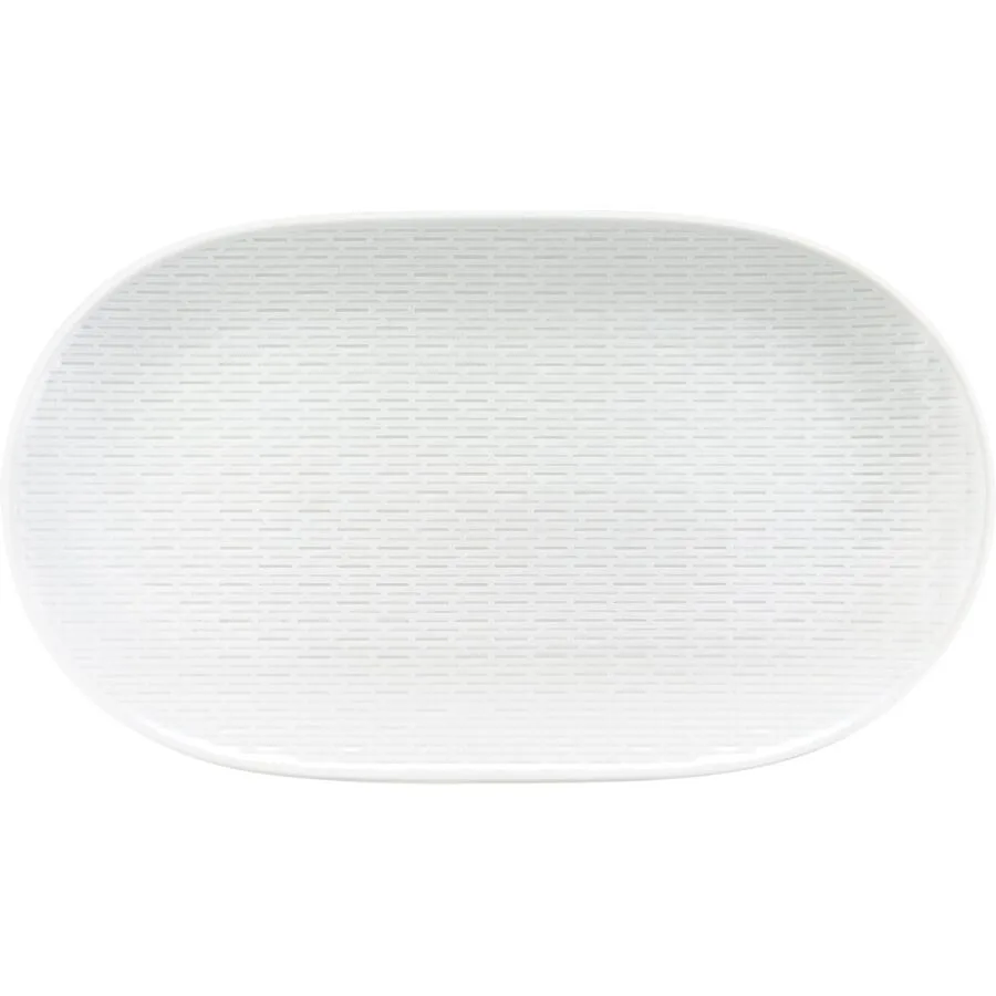 BAUSCHER Servierplatte Scope weiss Porzellan Oval B 23.1 cm
