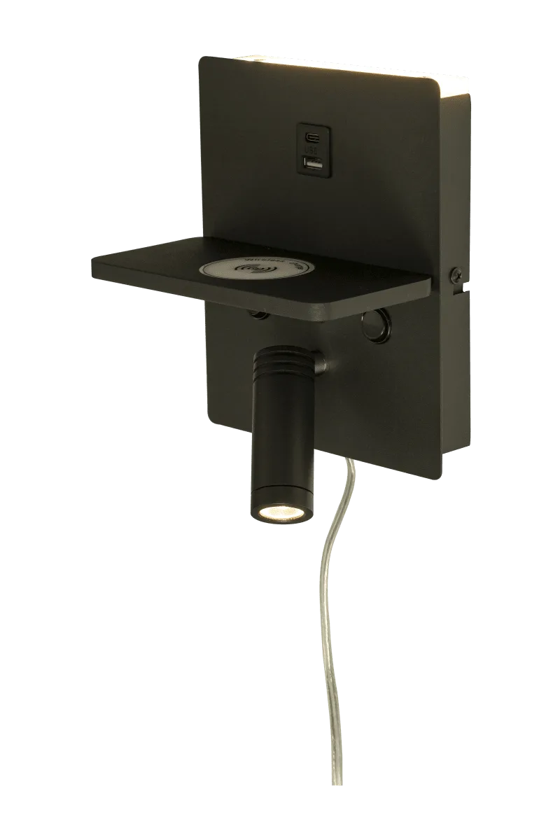 Aneta Lighting - Astor - Sänglampa - Svart
