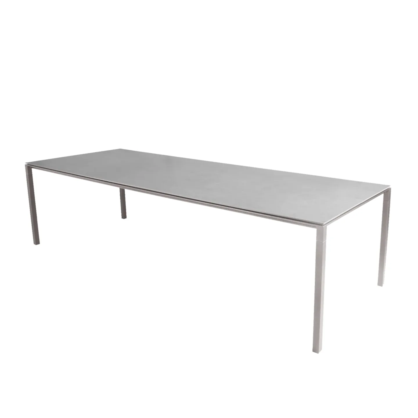 Cane-Line - Pure matbordsunderrede 280X100 CM - Taupe/bordsskiva 280X100 cm - Pure - Concrete Grey - Matbord utomhus - Grå