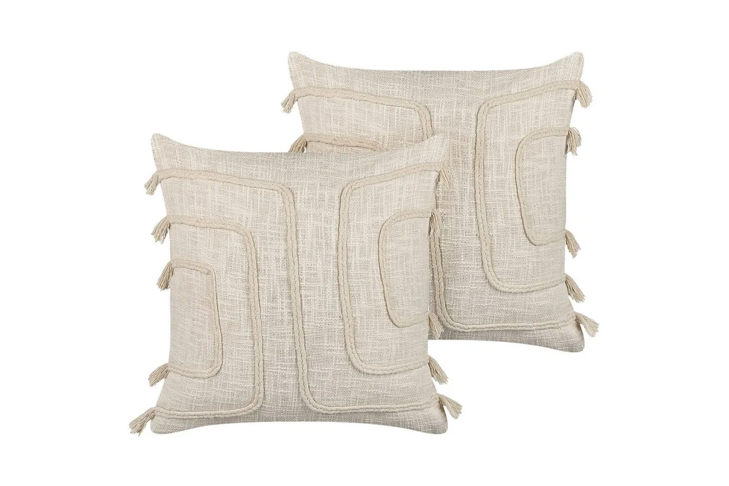 Prydnadskuddar Pleione set om 2 Beige - Beige