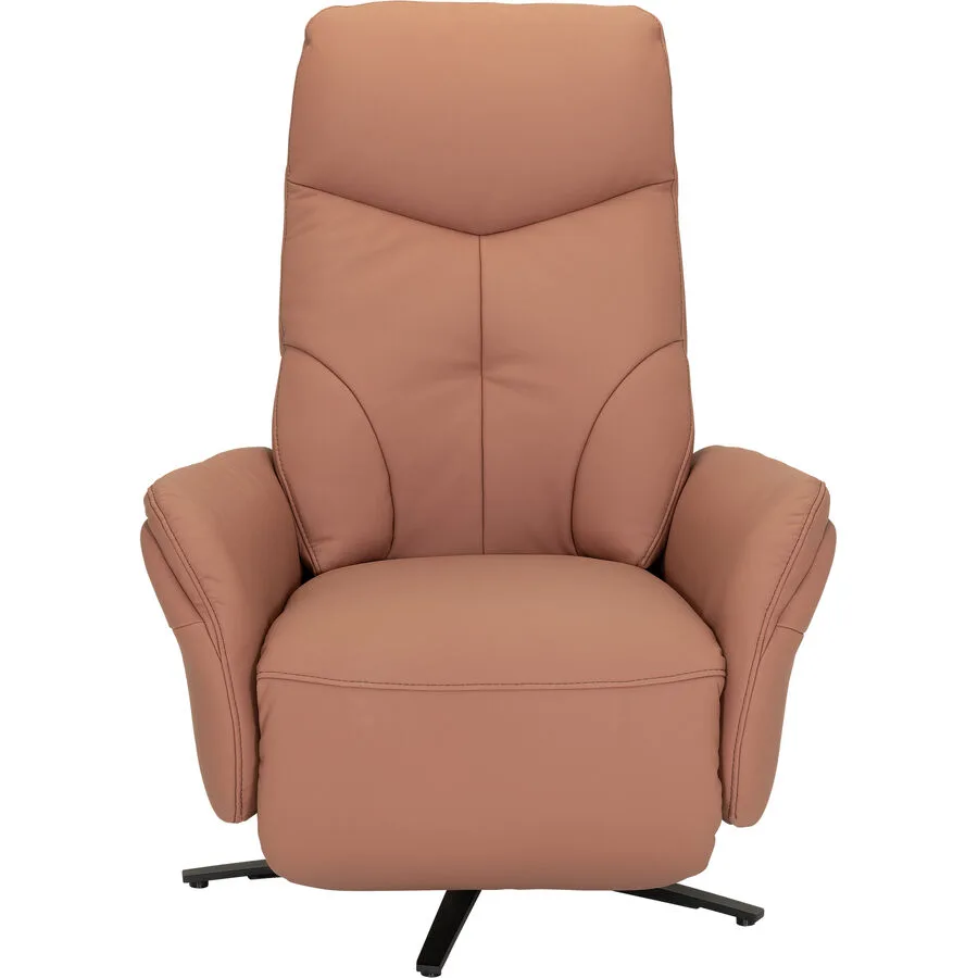 Relaxsessel Livis Rotbraun Leder T 89 B 76 H 113 cm