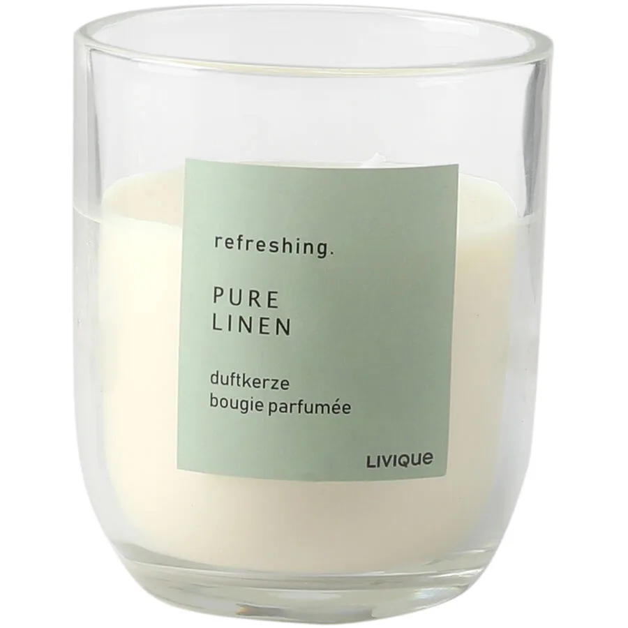 MyDeal Duftkerze Aura weiss H 8 cm - Material: Glas/Wachs