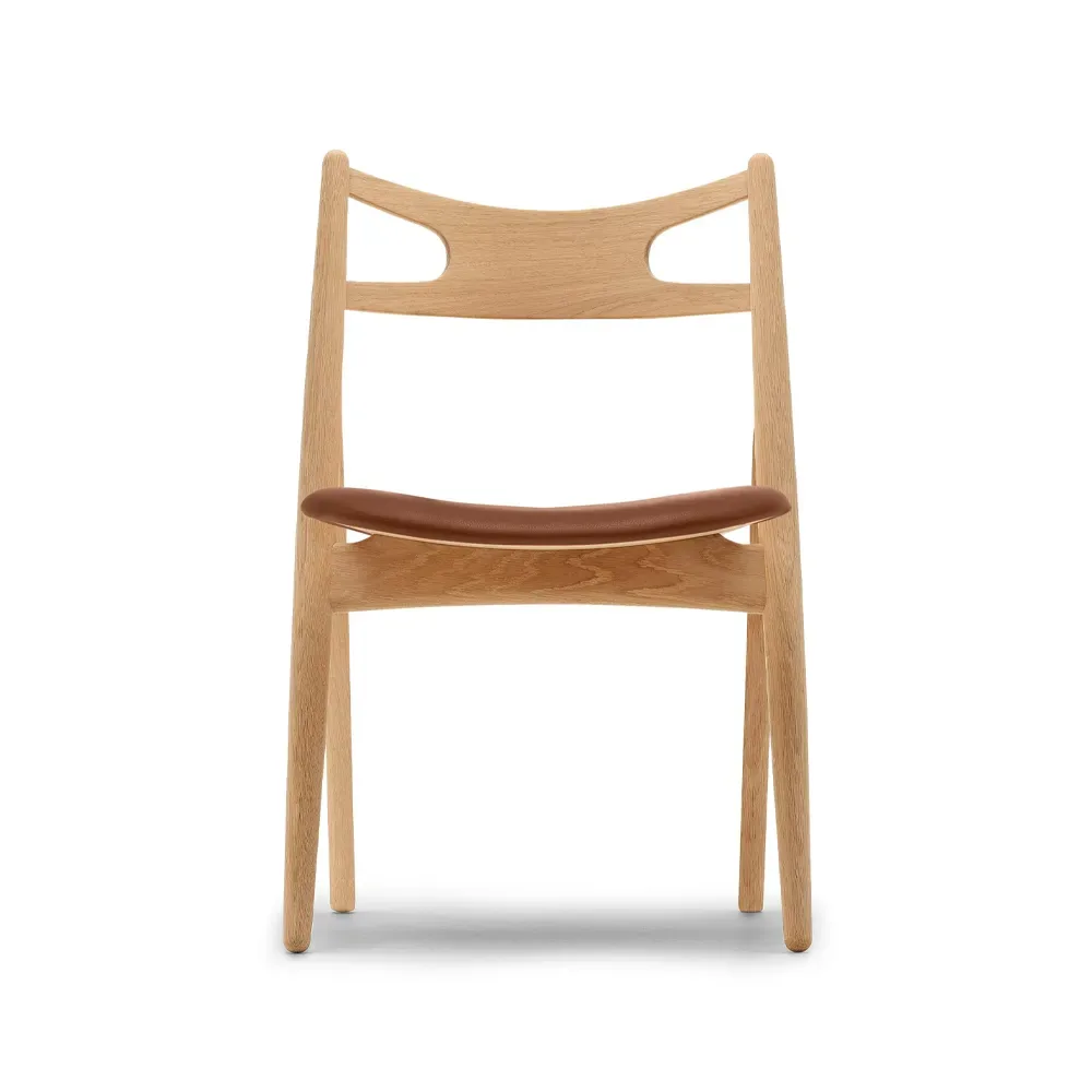Carl Hansen & Søn CH29P Sawbuch chair lädersits Thor 325-oljad ek-naturfärgad
