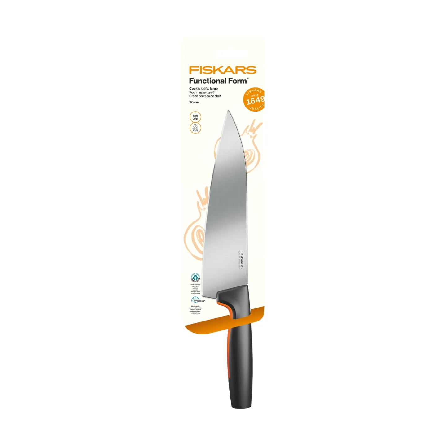 Fiskars Functional Form Kochmesser Groß, rostfreier Stahl