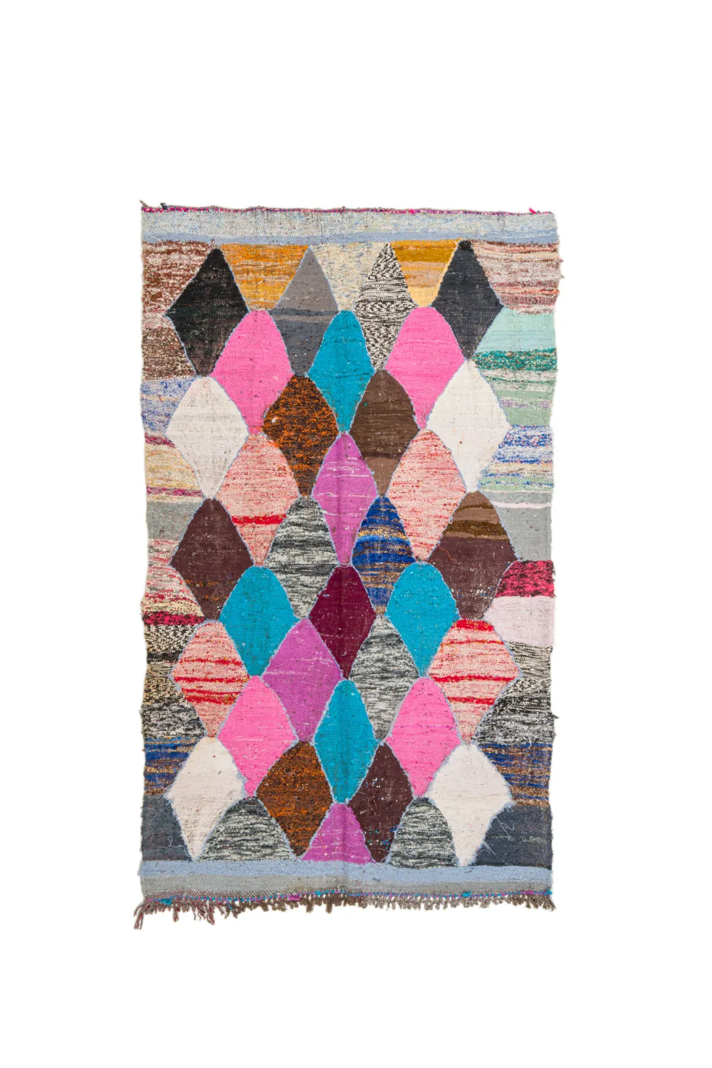 Marokkansk Boucherouite-teppe 125 x 225 cm (Størrelse: 125 x 225 cm)