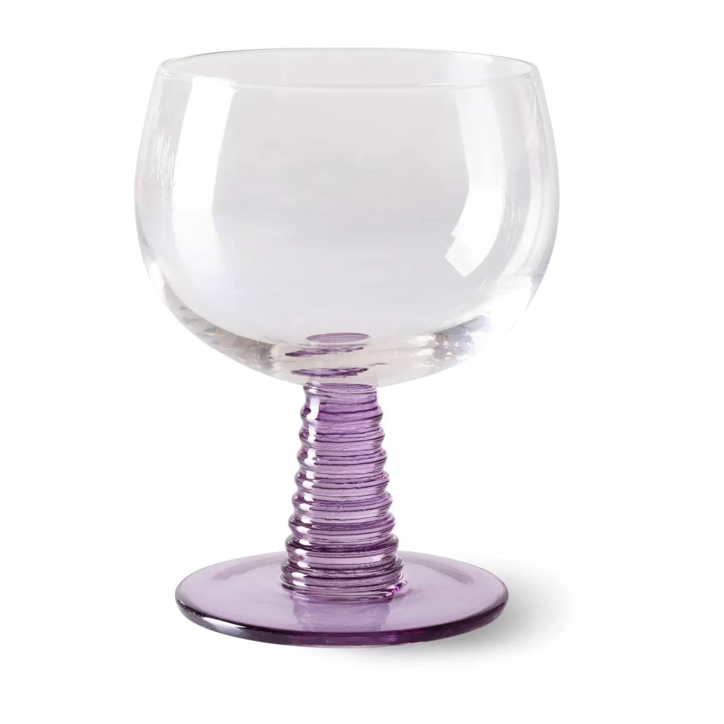 HKliving Swirl Weinglas niedrig Purple
