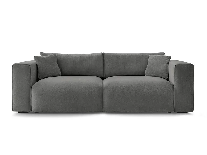 3er Sofa BOBOCHIC EZECHIEL Stoff dunkelgrau