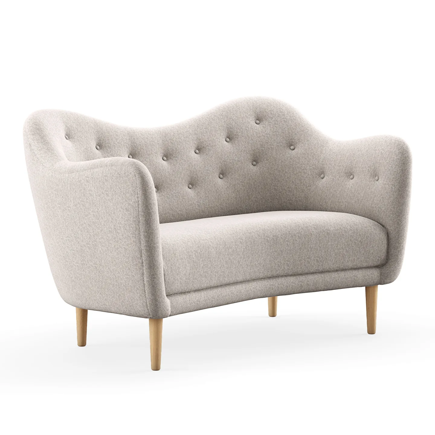 House of Finn Juhl - 46 soffa, Oak, Hallingdal 65 0100 - Soffor - Finn Juhl - Beige