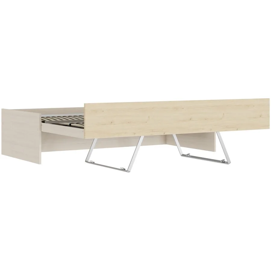 Bett Window eiche Holzwerkstoff 90 x 200 cm - Möbel Konfigurator: Traummöbel individuell zusammenstellen