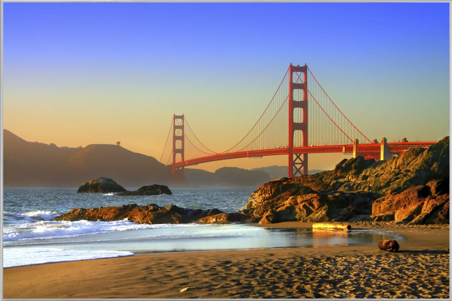 image LAND Bild mit Rahmen Golden Gate | Schubiger Möbel