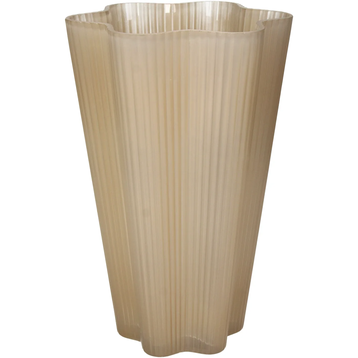 Kersten Vase Glas, Beige H: 27 cm | Schubiger Möbel