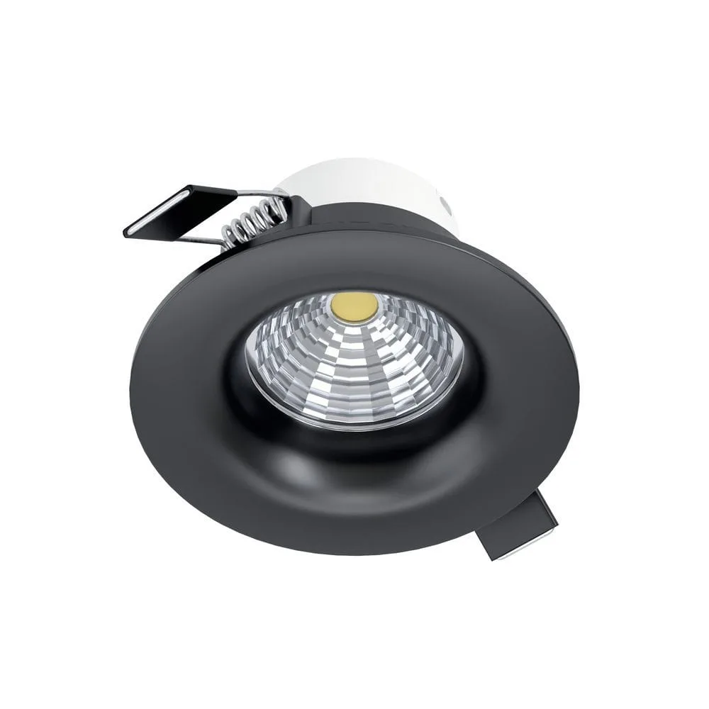 Infälld Lampa Saliceto Stel Svart 4000K - 8,8 cm