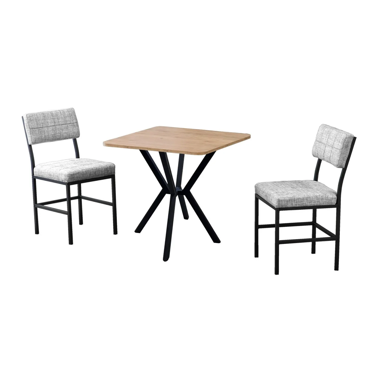 Stedum Matgrupp Bord 70 cm + 2 Stolar - Grå Valnöt