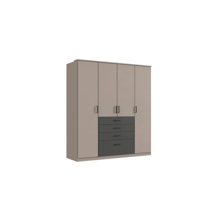 Kleiderschrank Coty graphit Holzwerkstoff B 180 cm